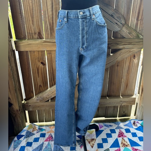 GAP Denim - Gap Cheeky Straight Leg High Rise Medium Wash Blue Jean Size 12 Tall
